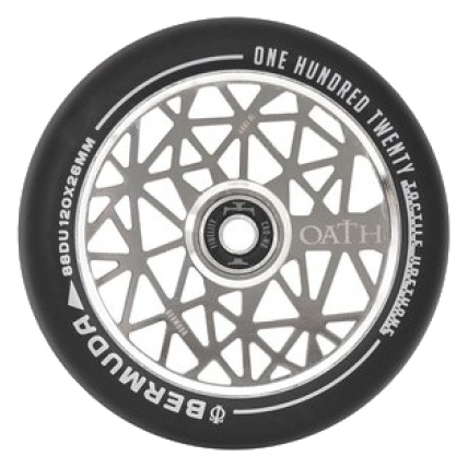 Oath Bermuda 120mm x 24mm Neo Silver Scooter Wheel